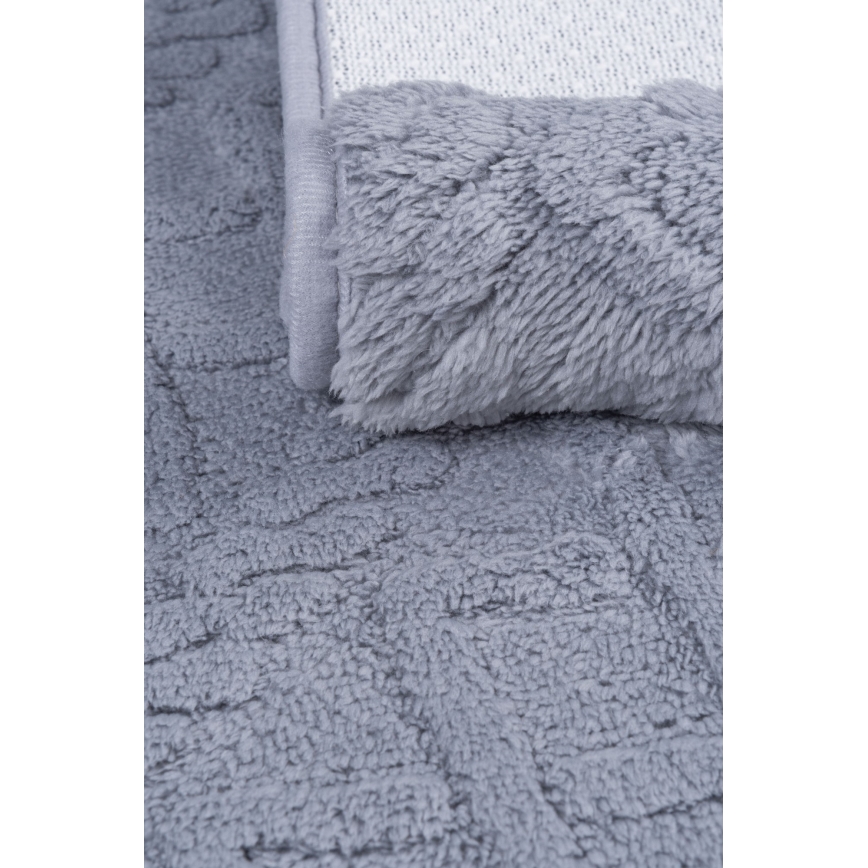 Kúpeľňová predložka NEW STYLE 3D 60x90 cm sivá