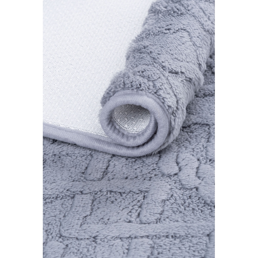 Kúpeľňová predložka NEW STYLE 3D 60x90 cm sivá