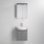 Kúpeľňová skrinka s umývadlom ASTRID + zrkadlová skrinka s LED 4xLED/4,3W/230V IP44 sivá
