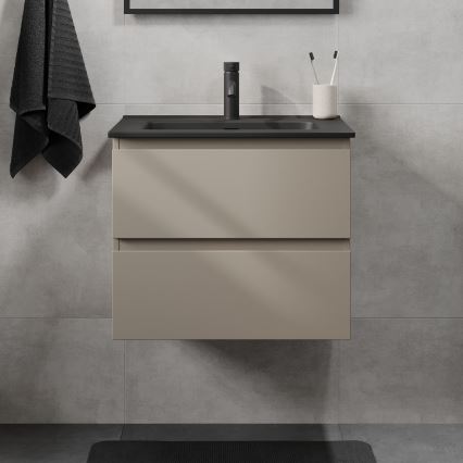 Kúpeľňová skrinka s umývadlom KENWOOD 61 cm marakesh/čierna