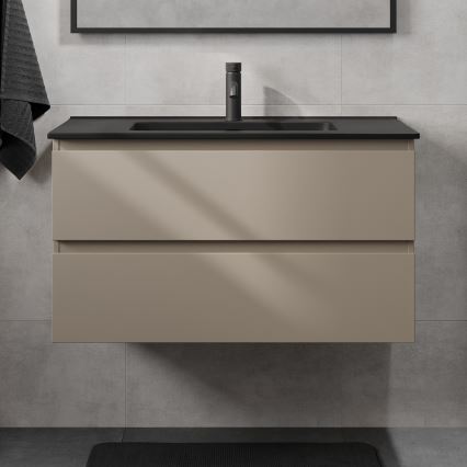 Kúpeľňová skrinka s umývadlom KENWOOD 91 cm Marakesh/čierna
