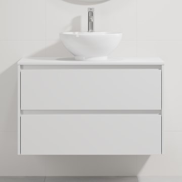 Kúpeľňová skrinka s umývadlom TRONDHEIM/DRAMMEN 90x57x46 cm biela