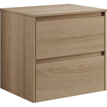Kúpeľňová skrinka s umývadlom TRONDHEIM/VIKEDAL 60x57x46 cm dub/biela