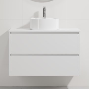 Kúpeľňová skrinka s umývadlom TRONDHEIM/VIKEDAL 90x57x46 cm biela