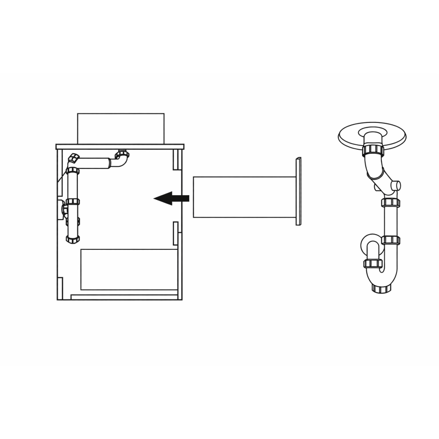 Kúpeľňová skrinka TRONDHEIM pre umývadlo 60 cm čierna