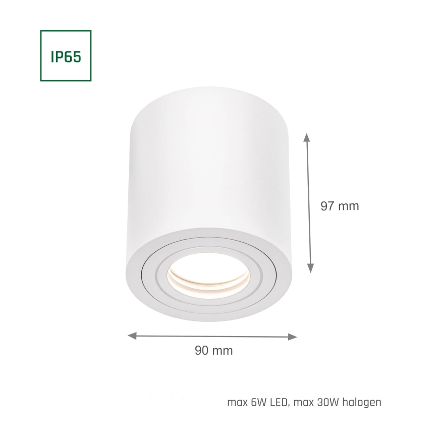 Kúpeľňové bodové svietidlo CHLOE 1xGU10/30W/230V IP65 okrúhly biela