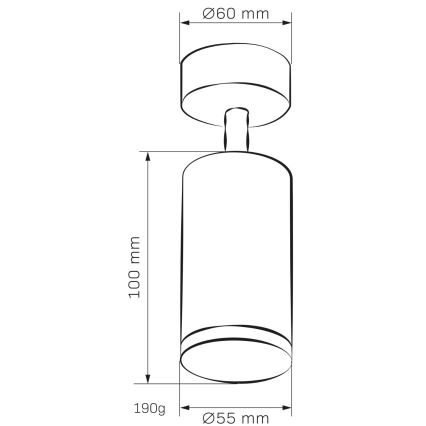 Kúpeľňové bodové svietidlo TURYN 1xGU10/10W/230V IP44 biela