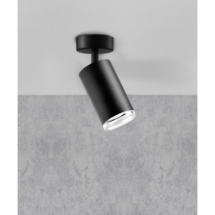 Kúpeľňové bodové svietidlo TURYN 1xGU10/10W/230V IP44 čierna
