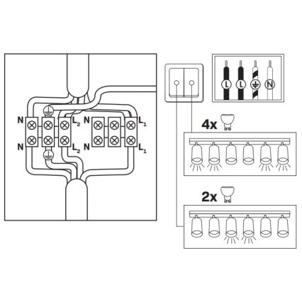 Kúpeľňové bodové svietidlo TURYN 6xGU10/10W/230V IP44 biela