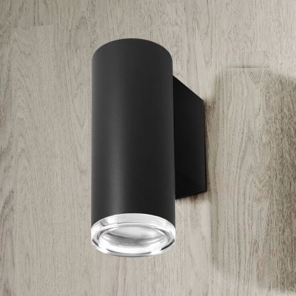 Kúpeľňové nástenné bodové svietidlo TURYN 1xGU10/10W/230V IP44 čierna