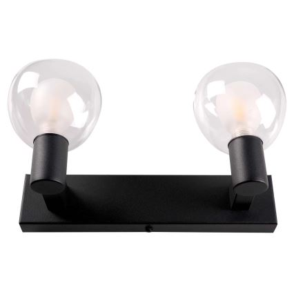 Kúpeľňové nástenné svietidlo POLA 2xG9/5W/230V IP44 čierne/číre