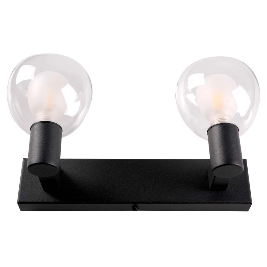 Kúpeľňové nástenné svietidlo POLA 2xG9/5W/230V IP44 čierne/číre