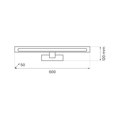 LED osvetlenie zrkadla do kúpeľne KLIMT LED/12W/230V 3000/4000/6000K 60 cm IP44 biela