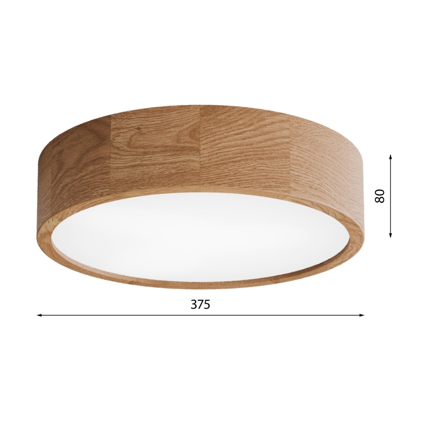 Kúpeľňové stropné svietidlo CLEO 3xE27/24W/230V IP54 pr. 37,5 cm dub