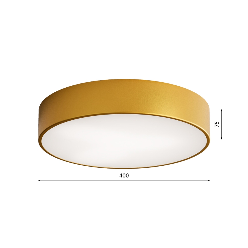 Kúpeľňové stropné svietidlo CLEO 3xE27/24W/230V pr. 40 cm zlatá IP54