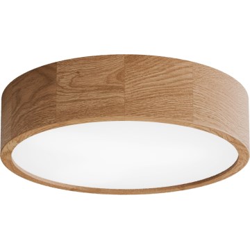 Kúpeľňové stropné svietidlo CLEO so senzorom, 3xE27/24W/230V, pr. 37,5 cm, IP54, dub