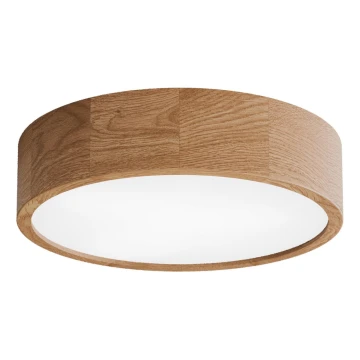 Kúpeľňové stropné svietidlo CLEO so senzorom, 3xE27/24W/230V, pr. 37,5 cm, IP54, dub