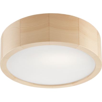 Kúpeľňové stropné svietidlo NATURAL 2xE27/15W/230V IP54 borovica ø 27 cm - FSC certifikované