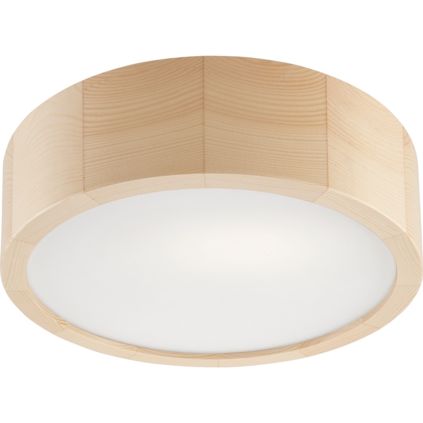 Kúpeľňové stropné svietidlo NATURAL 2xE27/15W/230V IP54 borovica ø 27 cm - FSC certifikované