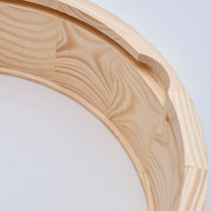 Kúpeľňové stropné svietidlo NATURAL 2xE27/15W/230V IP54 borovica ø 27 cm - FSC certifikované