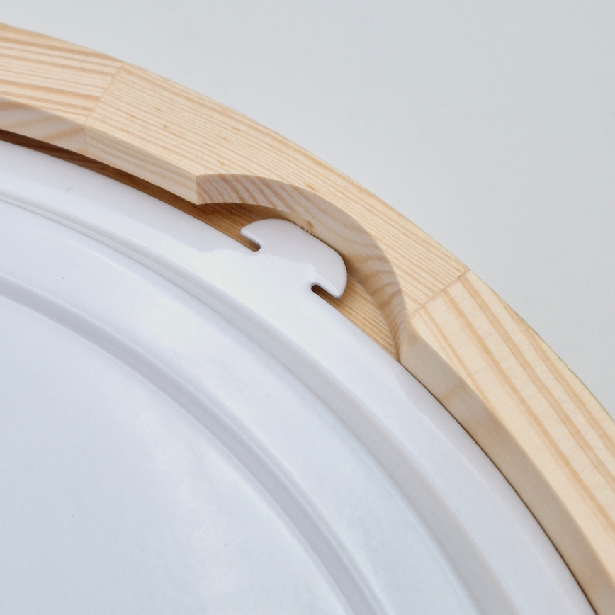 Kúpeľňové stropné svietidlo NATURAL 2xE27/15W/230V IP54 borovica ø 27 cm - FSC certifikované