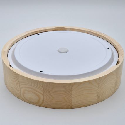 Kúpeľňové stropné svietidlo NATURAL 3xE27/15W/230V IP54 borovica ø 37 cm - FSC certifikované