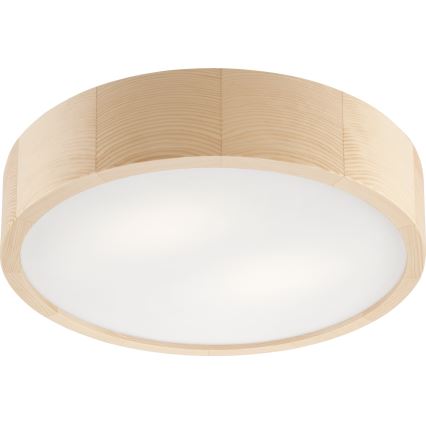 Kúpeľňové stropné svietidlo NATURAL 3xE27/15W/230V IP54 borovica ø 37 cm - FSC certifikované
