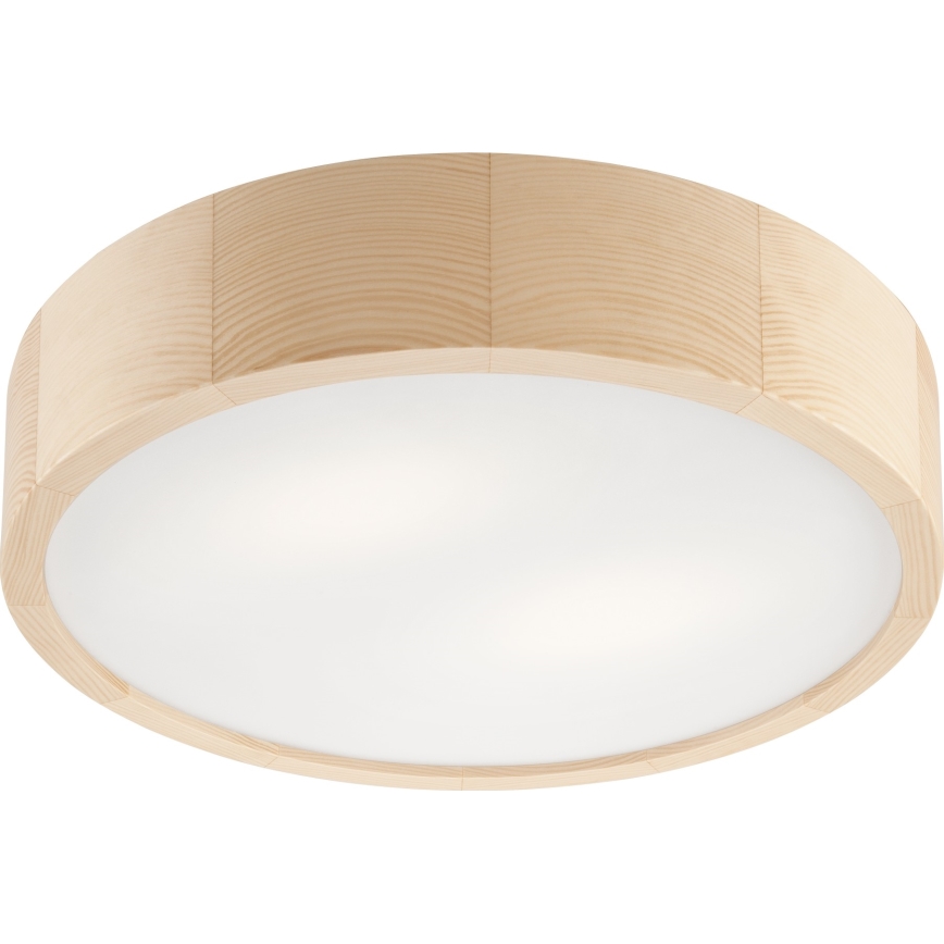 Kúpeľňové stropné svietidlo NATURAL 3xE27/15W/230V IP54 borovica ø 37 cm - FSC certifikované