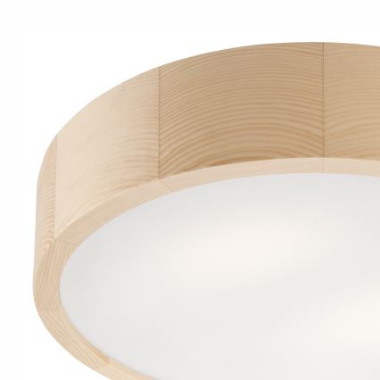 Kúpeľňové stropné svietidlo NATURAL 3xE27/15W/230V IP54 borovica ø 37 cm - FSC certifikované