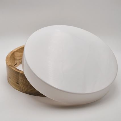 Kúpeľňové stropné svietidlo OAK 3xE27/15W/230V dub pr. 37 cm IP54