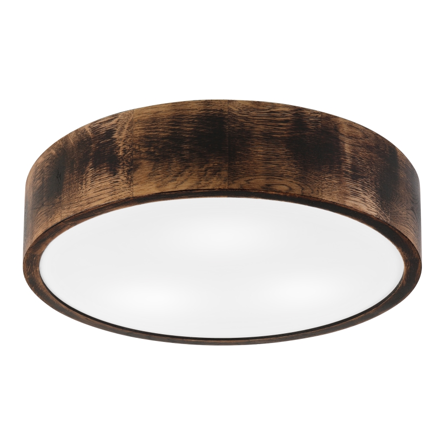 Kúpeľňové stropné svietidlo OAK SMOKY 3xE27/15W/230V IP54 ø 37,5 cm dub/hnedá