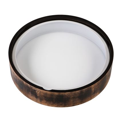 Kúpeľňové stropné svietidlo OAK SMOKY 3xE27/15W/230V IP54 ø 37,5 cm dub/hnedá