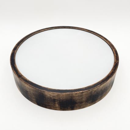 Kúpeľňové stropné svietidlo OAK SMOKY 3xE27/15W/230V IP54 ø 37,5 cm dub/hnedá