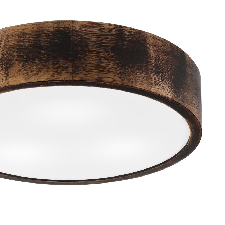 Kúpeľňové stropné svietidlo OAK SMOKY 3xE27/15W/230V IP54 ø 37,5 cm dub/hnedá