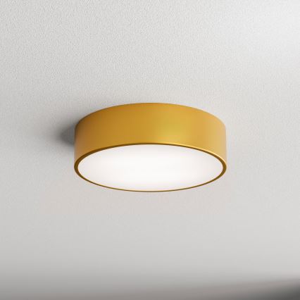 Kúpeľňové stropné svietidlo s pohybovým senzorom CLEO, 2×E27/24 W/230 V, pr. 30 cm, zlaté, IP54