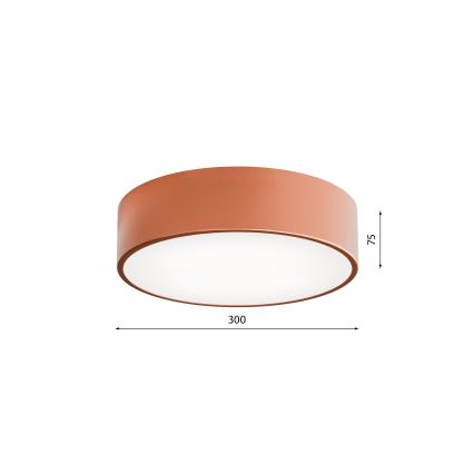Kúpeľňové stropné svietidlo so snímačom CLEO 2xE27/24W/230V, priemer 30 cm, medené, IP54