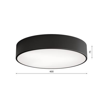 Kúpeľňové stropné svietidlo so senzorom CLEO 3xE27/24W/230V pr. 40 cm čierne IP54