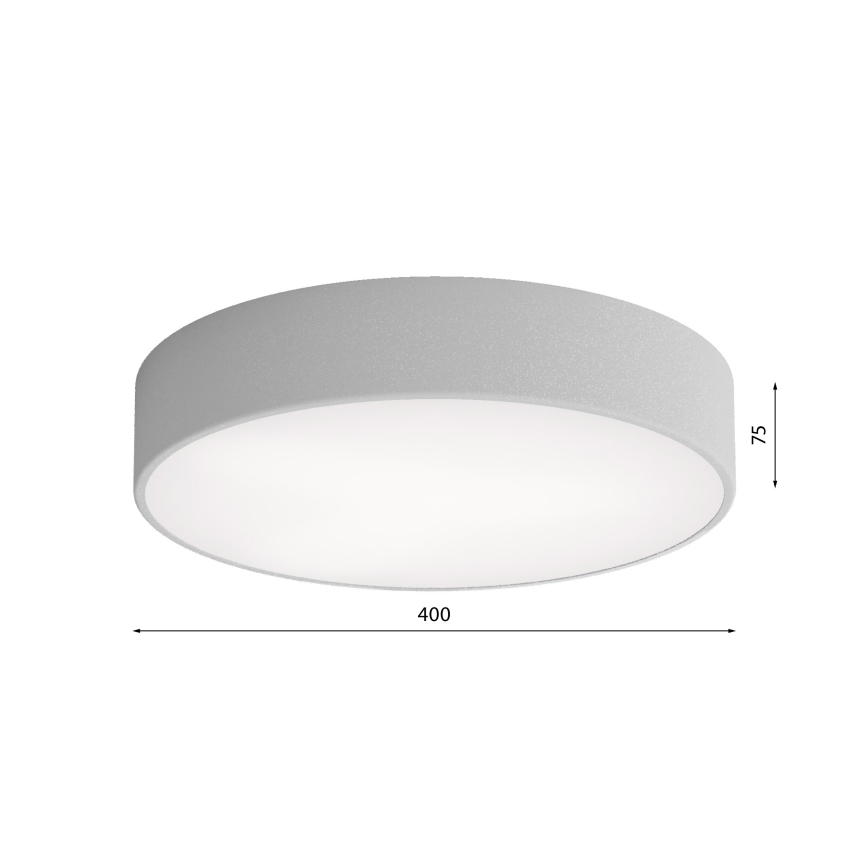Kúpeľňové stropné svietidlo so senzorom CLEO 3xE27/24W/230V pr. 40 cm šedé IP54