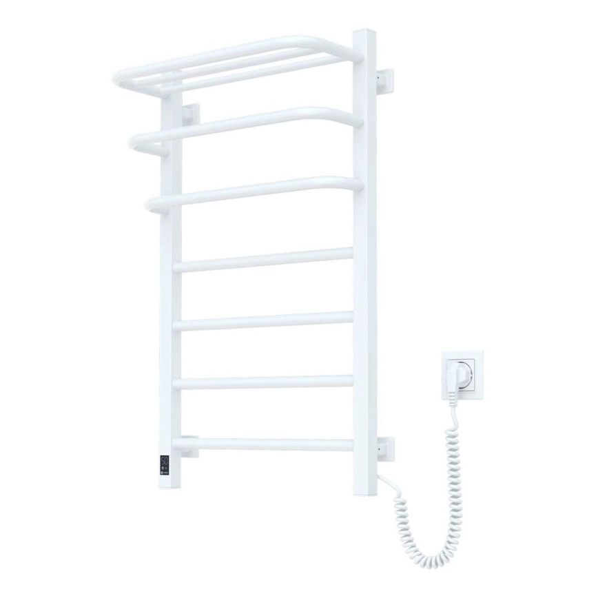 Kúpeľňový elektrický radiátor s termostatom FORTIS 350W/230V 80,6 cm IP44 biely pravý
