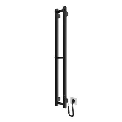 Kúpeľňový radiátor HF SLIM 80W/230V 117x14 cm čierna hranatý