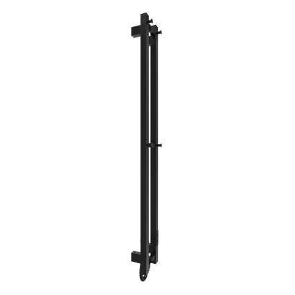 Kúpeľňový radiátor HF SLIM 80W/230V 117x14 cm čierna hranatý