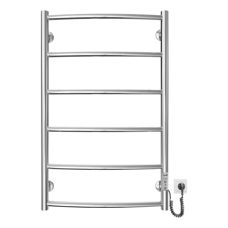 Kúpeľňový rebríkový radiátor CLASSIC 100W/230V 81x53cm nerez/lesklý chróm pravá