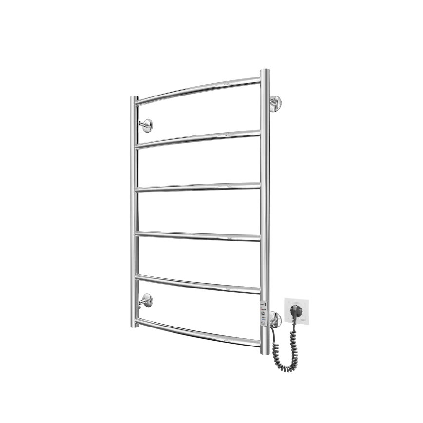 Kúpeľňový rebríkový radiátor CLASSIC 100W/230V 81x53cm nerez/lesklý chróm pravá