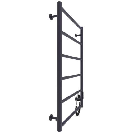 Kúpeľňový rebríkový radiátor CLASSIC 110W/230V 80x53 cm nerez/antracit pravý