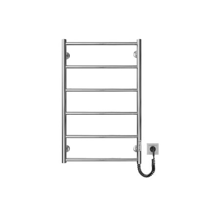 Kúpeľňový rebríkový radiátor CLASSIC 110W/230V 80x53 cm nerez/lesklý chróm pravý