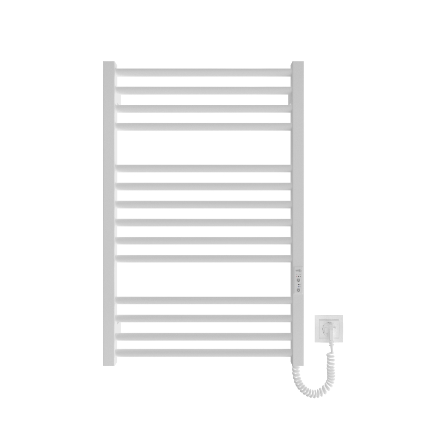 Kúpeľňový rebríkový radiátor HF DERBY 170W/230V 77x53 cm biely pravý