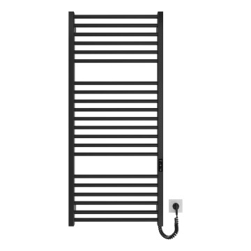 Kúpeľňový rebríkový radiátor HF DERBY 255W/230V 117x53 cm čierna