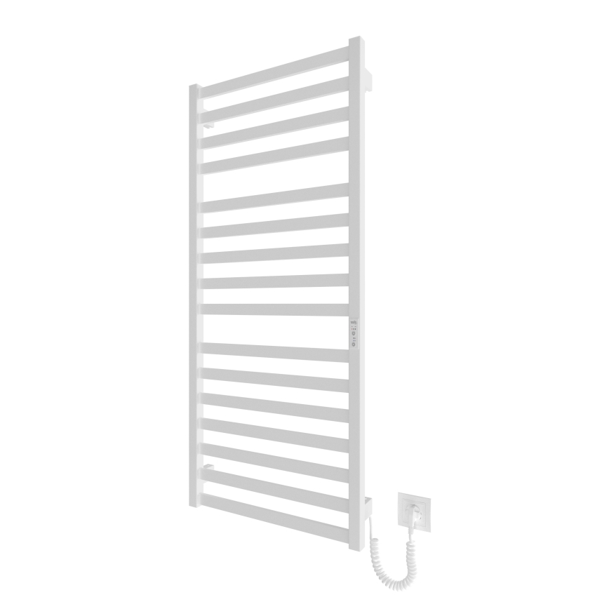Kúpeľňový rebríkový radiátor HF OXFORD 255W/230V 117x53 cm biela pravá