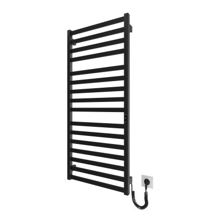 Kúpeľňový rebríkový radiátor HF OXFORD 255W/230V 117x53 cm čierna