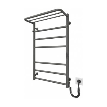 Kúpeľňový rebríkový radiátor HOME 95W/230V 77x53 cm nerez/antracit pravý